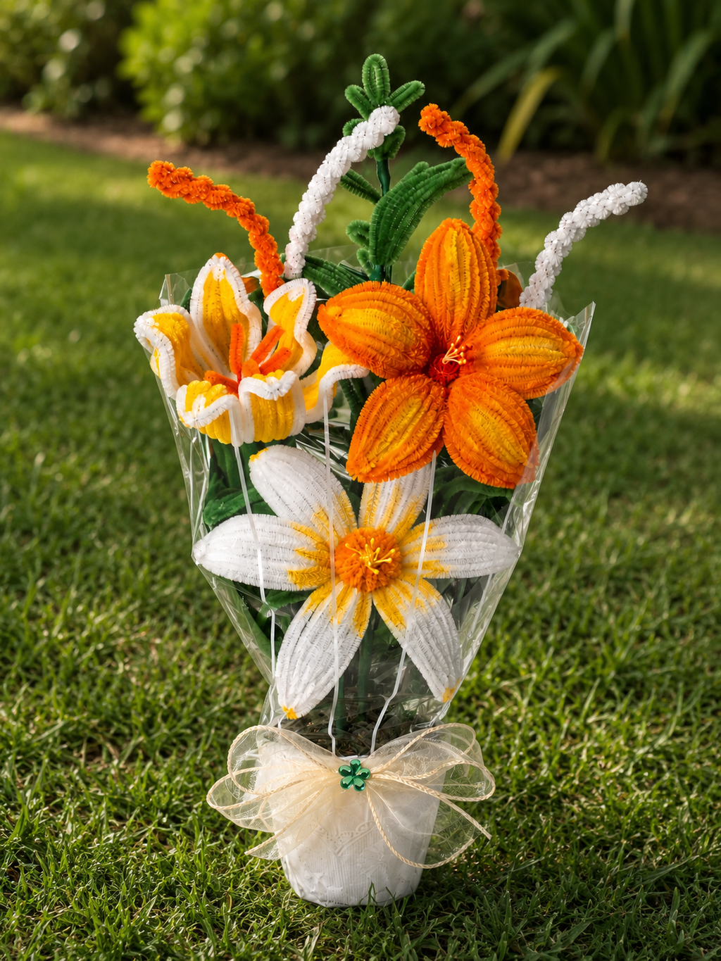 Sunny Bloom Handmade Pipe Cleaner Bouquet